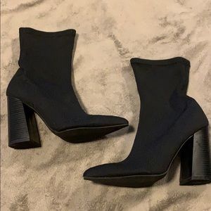 Black sock booties